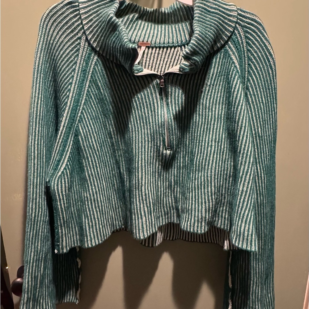 Free People Greta Half Zip Knit Sweater